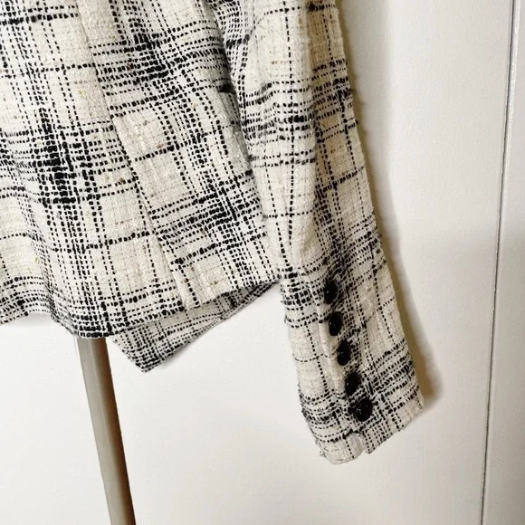 L'Agence Brook Tweed Double Breasted Blazer Jacket - Picture 7 of 9